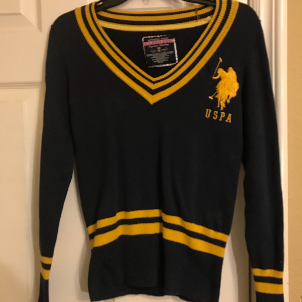 Navy Blue and Gold US POLO Association pullover